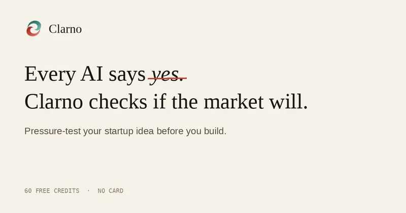 Preview image for Validate Your Startup Idea with Market Evidence | Clarno