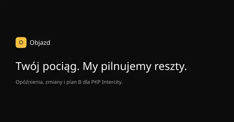 Preview image for Objazd: aplikacja z alertami o opóźnieniach pociągów