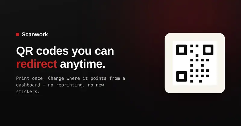 Preview image for Dynamic QR codes you can edit after printing | Scanwork