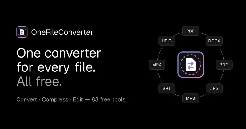 Preview image for Free File Converter: PDF, Image, Video & Audio — OneFileConverter