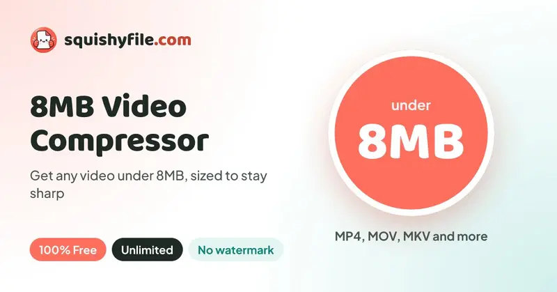 Preview image for Free 8MB Video Compressor That Stays Sharp | SquishyFile